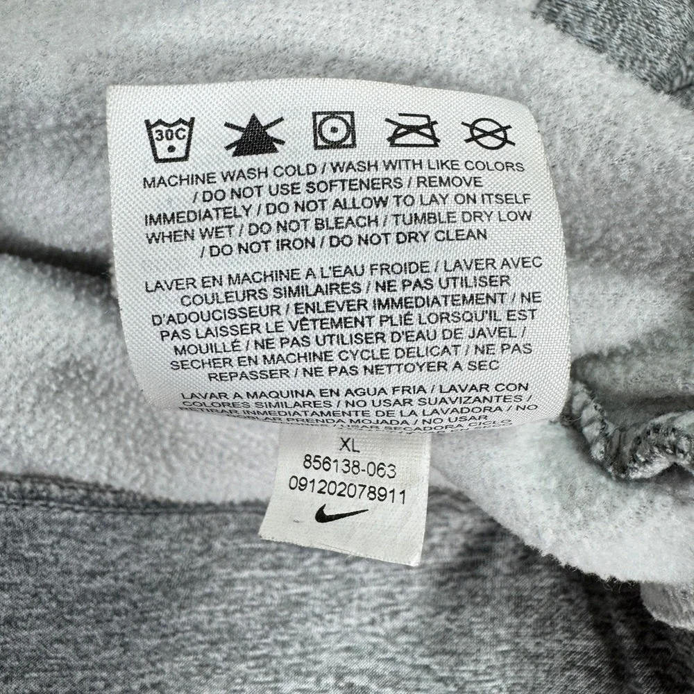Nike Dri-FIT Mens XL Heather Gray Full Zip Hoodie Sweatshirt Athletic Training